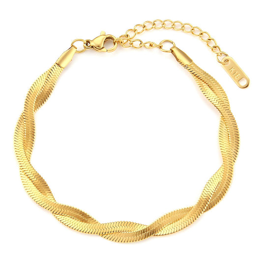 Twisted Herring Bone Bracelet