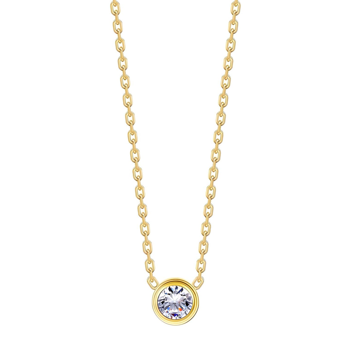 Necklace, 18K Gold Plated Steel