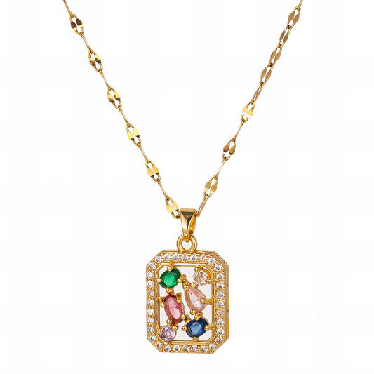 Golden Mosaic Necklace