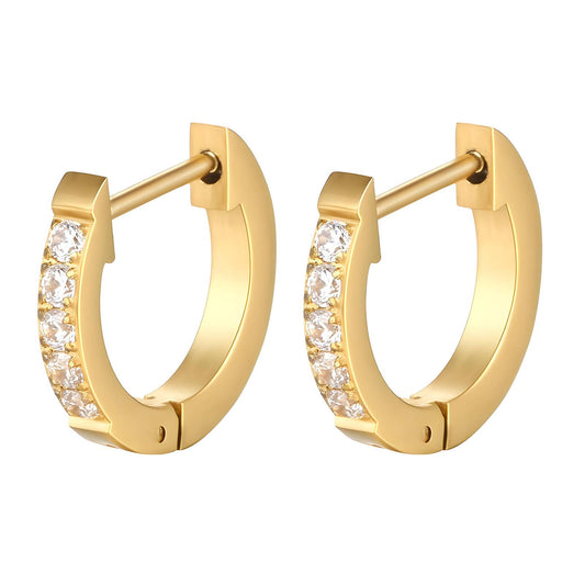 Gold Halo Mini Hoops