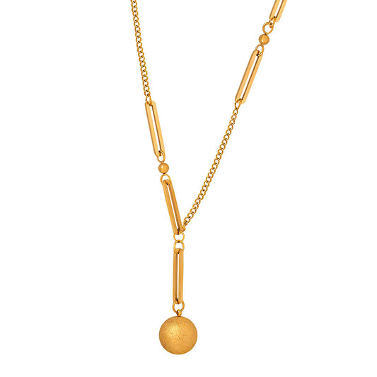 Necklace, 18K Gold Plated Steel
