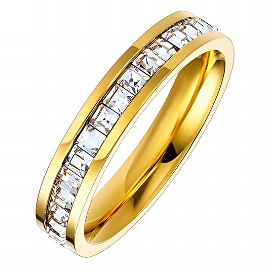 Ring, 18K Gold Plated Steel