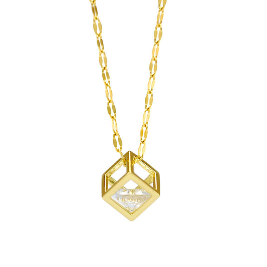 Necklace, 18K Gold Plated Steel