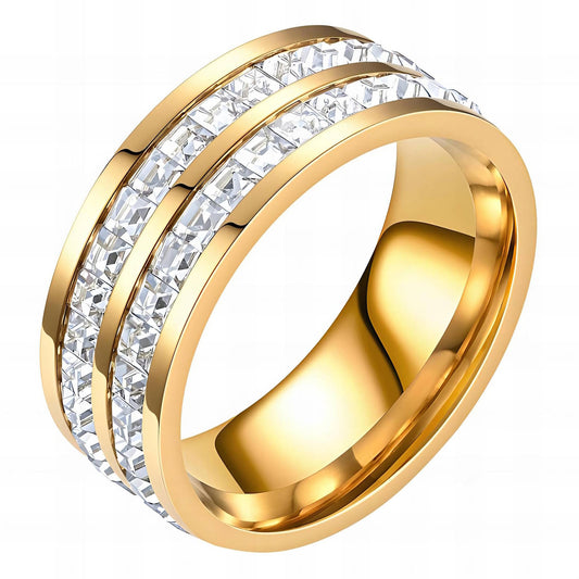 Ring, 18K Gold Plated Steel Size 6.5